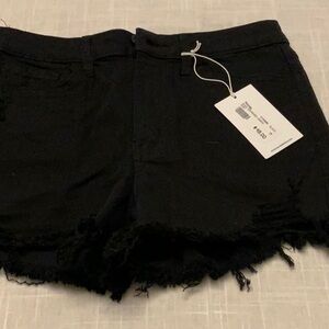 New Vervet Black Distressed Shorts Size M